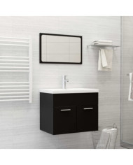 Ensemble de meubles de salle de bain Noir Aggloméré | Mobilier & Déco