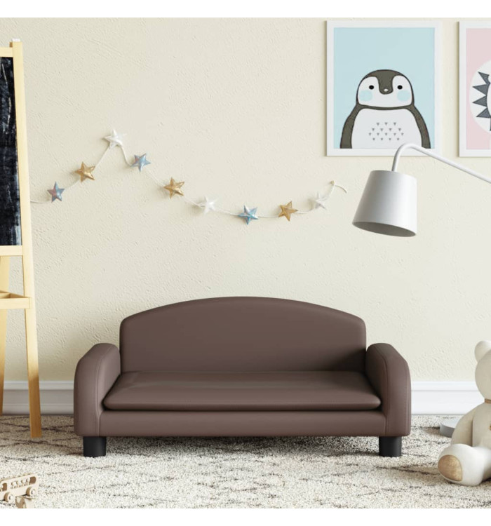 Canapé pour enfants marron 70x45x30 cm similicuir | Mobilier & Déco
