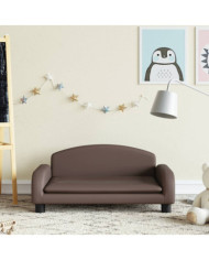 Canapé pour enfants marron 70x45x30 cm similicuir | Mobilier & Déco