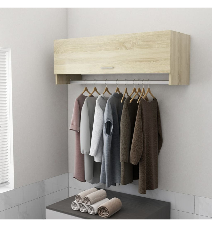 Garde-robe chêne sonoma 100x32,5x35 cm bois d'ingénierie | Mobilier & Déco
