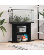 Support pour aquarium noir 80x35x60 cm bois d'ingénierie | Mobilier & Déco