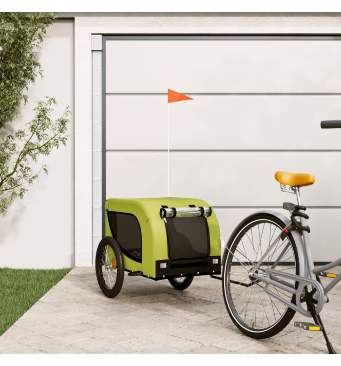 Remorque de vélo pour animaux de compagnie vert et noir | Mobilier & Déco