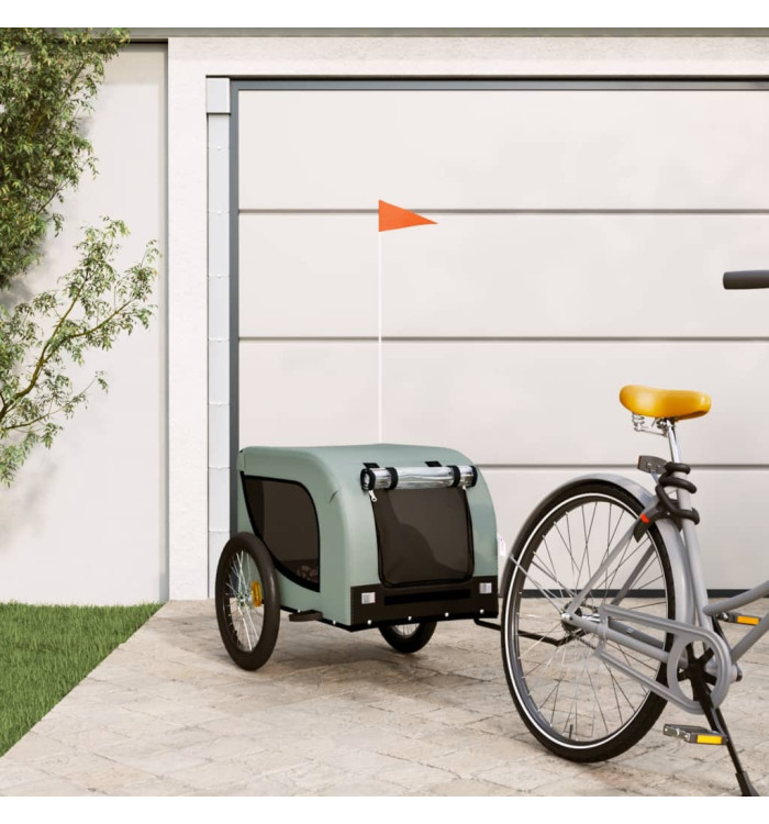 Remorque de vélo pour animaux de compagnie gris et noir | Mobilier & Déco
