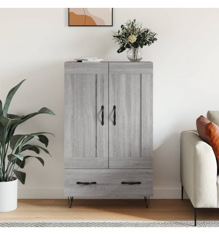Buffet haut sonoma gris 69,5x31x115 cm bois d'ingénierie | Mobilier & Déco