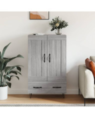Buffet haut sonoma gris 69,5x31x115 cm bois d'ingénierie | Mobilier & Déco