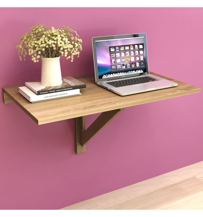 Table murale rabattable en chêne 100x60 cm | Mobilier & Déco