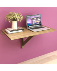 Table murale rabattable en chêne 100x60 cm | Mobilier & Déco
