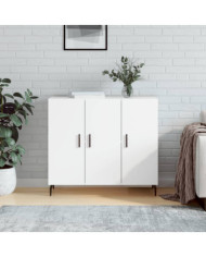 Buffet blanc 90x34x80 cm bois d'ingénierie | Mobilier & Déco