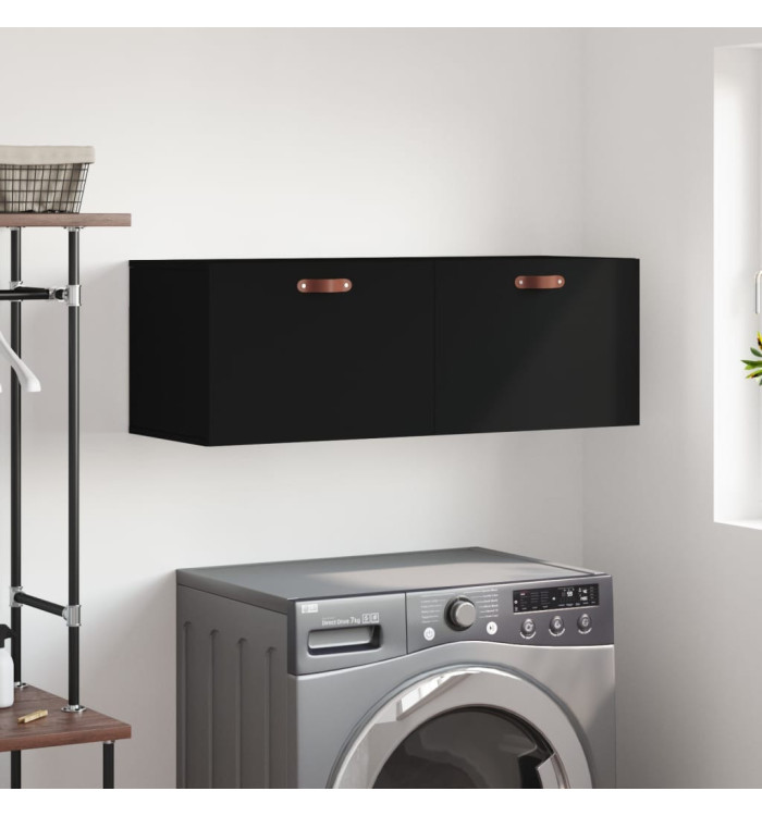 Armoire murale noir 100x36,5x35 cm bois d'ingénierie | Mobilier & Déco