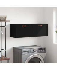 Armoire murale noir 100x36,5x35 cm bois d'ingénierie | Mobilier & Déco
