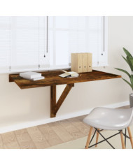 Table murale pliable Chêne fumé 100x60x56 cm Bois d'ingénierie | Mobilier & Déco