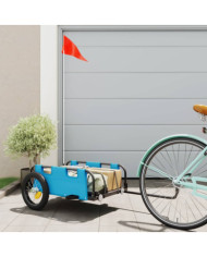 Remorque de vélo bleu tissu oxford et fer | Mobilier & Déco