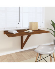 Table murale pliable Chêne marron 100x60x56cm Bois d'ingénierie | Mobilier & Déco
