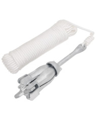 Ancre pliable avec corde argenté 8 kg fonte galvanisée à chaud | Mobilier & Déco