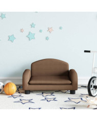 Canapé pour enfants marron 50x40x30 cm tissu | Mobilier & Déco