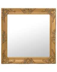 Miroir mural style baroque 60x60 cm Doré | Mobilier & Déco