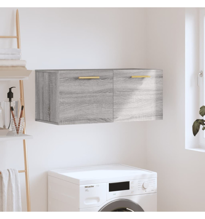 Armoire murale sonoma gris 80x36,5x35 cm bois d'ingénierie | Mobilier & Déco