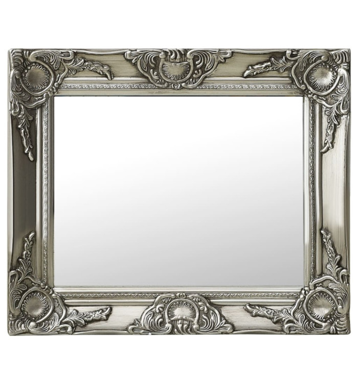 Miroir mural style baroque 50x40 cm Argenté | Mobilier & Déco
