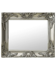 Miroir mural style baroque 50x40 cm Argenté | Mobilier & Déco