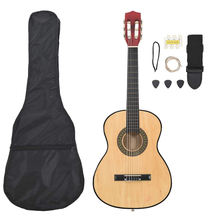 Ensemble de guitare classique pour débutants 8 pcs 3/4 36" | Mobilier & Déco