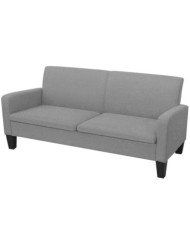 Canapé à 3 places 180 x 65 x 76 cm Gris clair | Mobilier & Déco