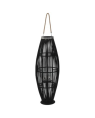 Bougeoir suspendu Bambou Noir 95 cm | Mobilier & Déco