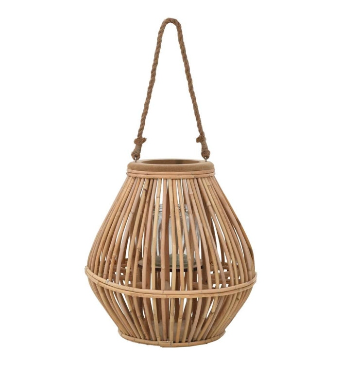 Bougeoir suspendu Osier naturel | Mobilier & Déco