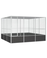 Cage à oiseaux Anthracite 302,5x324,5x211,5 cm Acier galvanisé | Mobilier & Déco