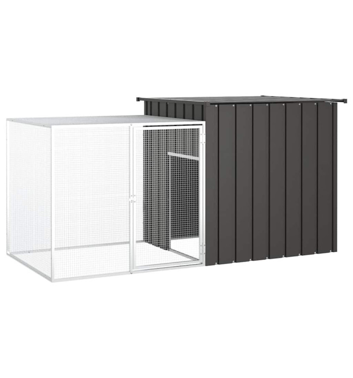Cage pour poules Anthracite 200x91x100 cm Acier galvanisé | Mobilier & Déco