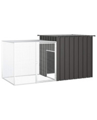 Cage pour poules Anthracite 200x91x100 cm Acier galvanisé | Mobilier & Déco
