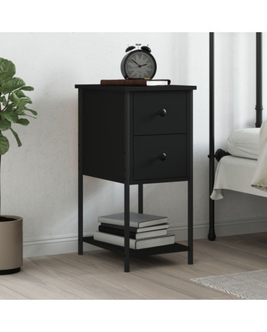 Table de chevet noir 32x42x70 cm bois d’ingénierie | Mobilier & Déco