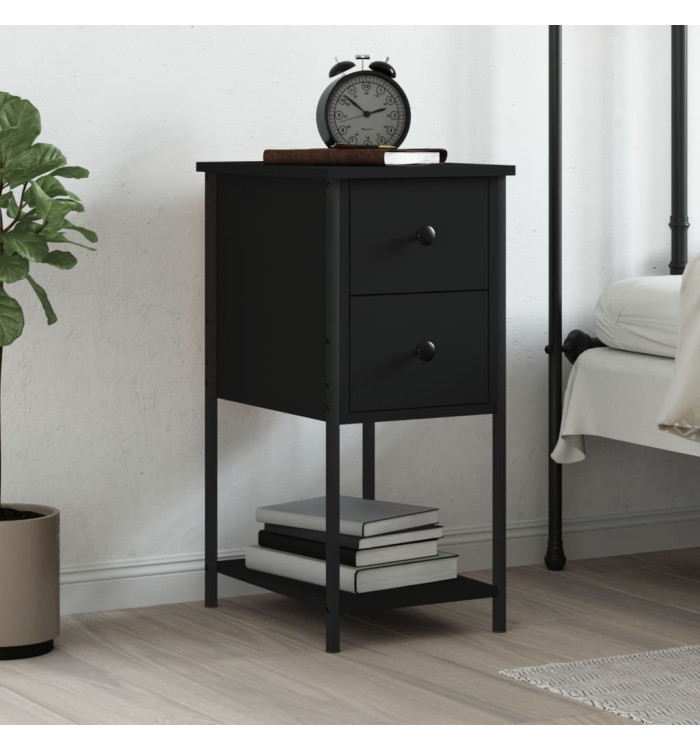 Table de chevet noir 32x42x70 cm bois d’ingénierie | Mobilier & Déco