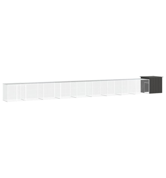 Poulailler Anthracite 1000x91x100 cm Acier galvanisé | Mobilier & Déco
