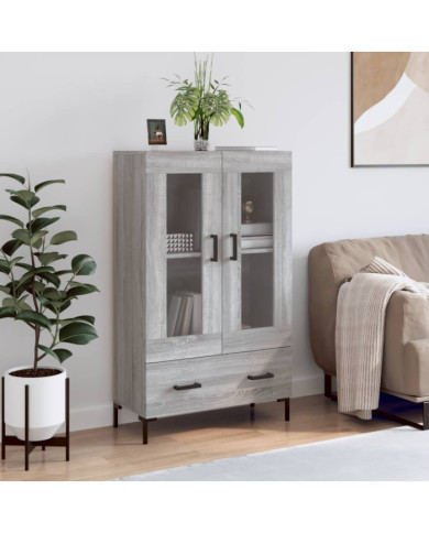 Buffet haut sonoma gris 69,5x31x115 cm bois d'ingénierie | Mobilier & Déco