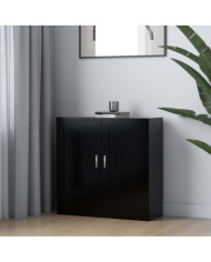Bibliothèque Noir 82,5x30,5x80 cm Bois d'ingénierie | Mobilier & Déco