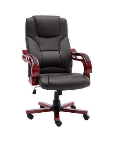 Chaise de bureau Marron Cuir véritable | Mobilier & Déco