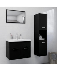 Ensemble de meubles de salle de bain Noir Aggloméré | Mobilier & Déco