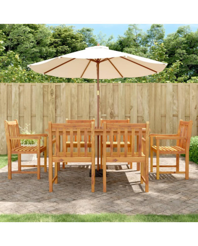 Ensemble à manger de jardin 7 pcs Bois d'acacia solide | Mobilier & Déco