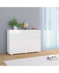 Buffet Blanc brillant 107x35x80,5 cm | Mobilier & Déco