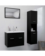 Ensemble de meubles de salle de bain Noir Aggloméré | Mobilier & Déco