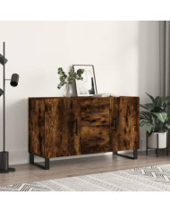 Buffet chêne fumé 100x36x60 cm bois d'ingénierie | Mobilier & Déco
