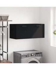 Armoire murale noir 80x36,5x35 cm bois d'ingénierie | Mobilier & Déco