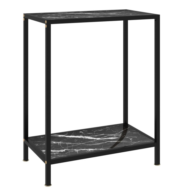 Table console Noir 60x35x75 cm Verre trempé | Mobilier & Déco