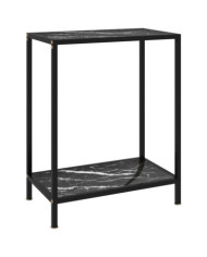 Table console Noir 60x35x75 cm Verre trempé | Mobilier & Déco
