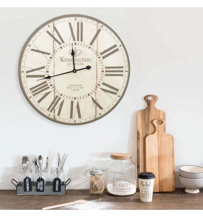 Horloge murale vintage Londres 60 cm | Mobilier & Déco