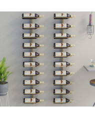 Casier à vin mural pour 10 bouteilles 2 pcs Doré Métal | Mobilier & Déco
