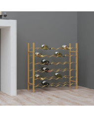 Casier à bouteilles pour 36 bouteilles Doré Métal | Mobilier & Déco