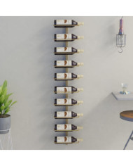 Casier à vin mural pour 10 bouteilles Doré Fer | Mobilier & Déco