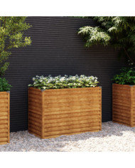 Lit surélevé de jardin 100x50x69 cm acier corten | Mobilier & Déco