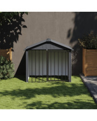 Niche pour chien avec toit noir 117x103x102 cm acier galvanisé | Mobilier & Déco